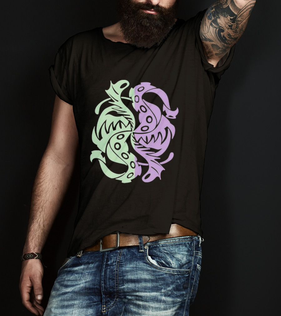 Envy Sigil Green And Purple Tribal Yin Yang T-Shirt