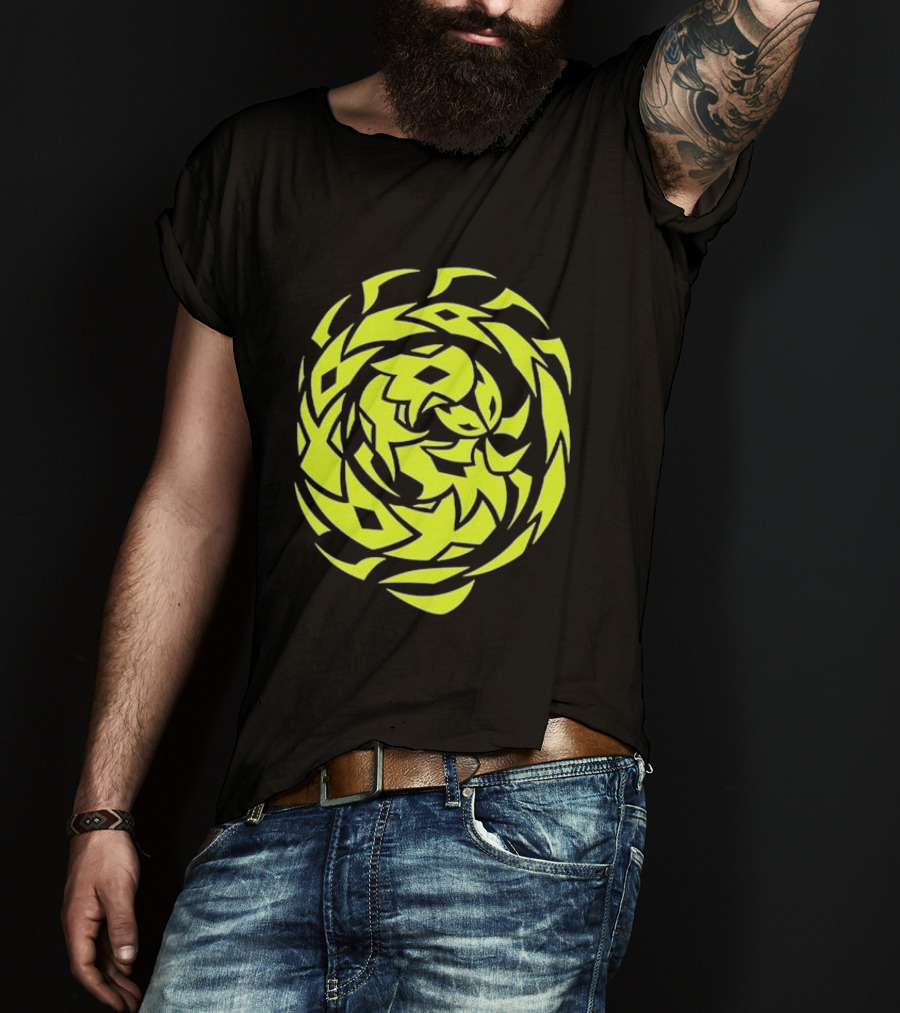 Greed Sigil Black And Yellow Spiral T-Shirt