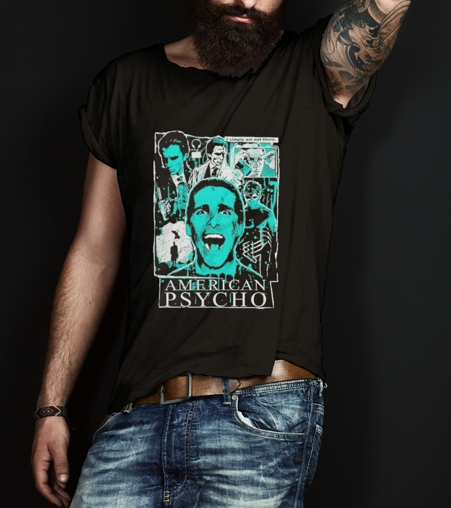 American Psycho Patrick Bateman I Simply Am Not There Collage T-Shirt