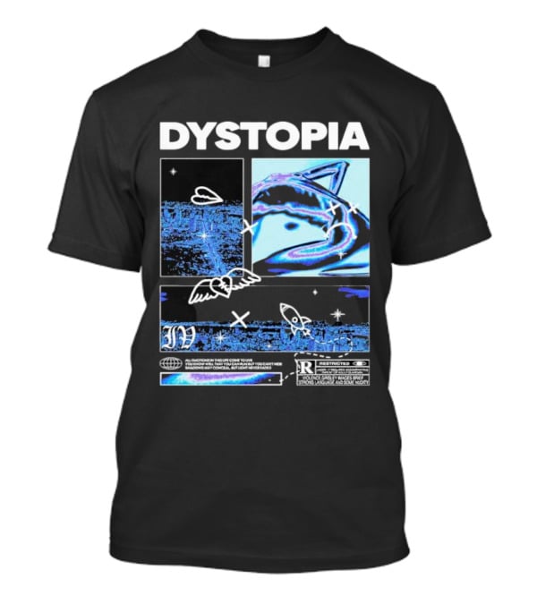 Dystopia Ivoxygen All Emotions In Ties Life Come To Live Shadows May Conceal But Light Never Fades Restricted T-Shirt