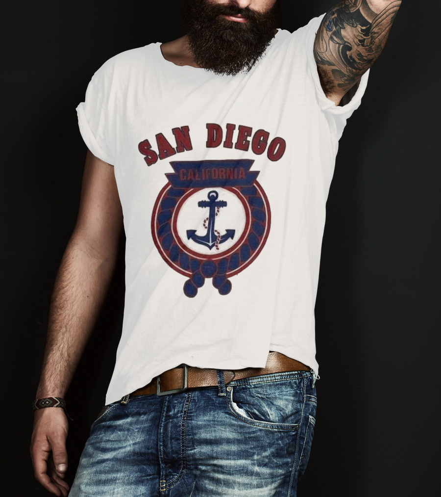 San Diego California Anchor Emblem T-Shirt