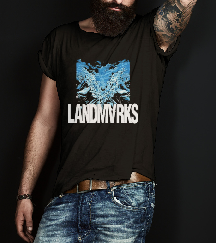 Landmvrks The Darkest Place I’ve Ever Been Album Cover Art Dual Blue Figures T-Shirt
