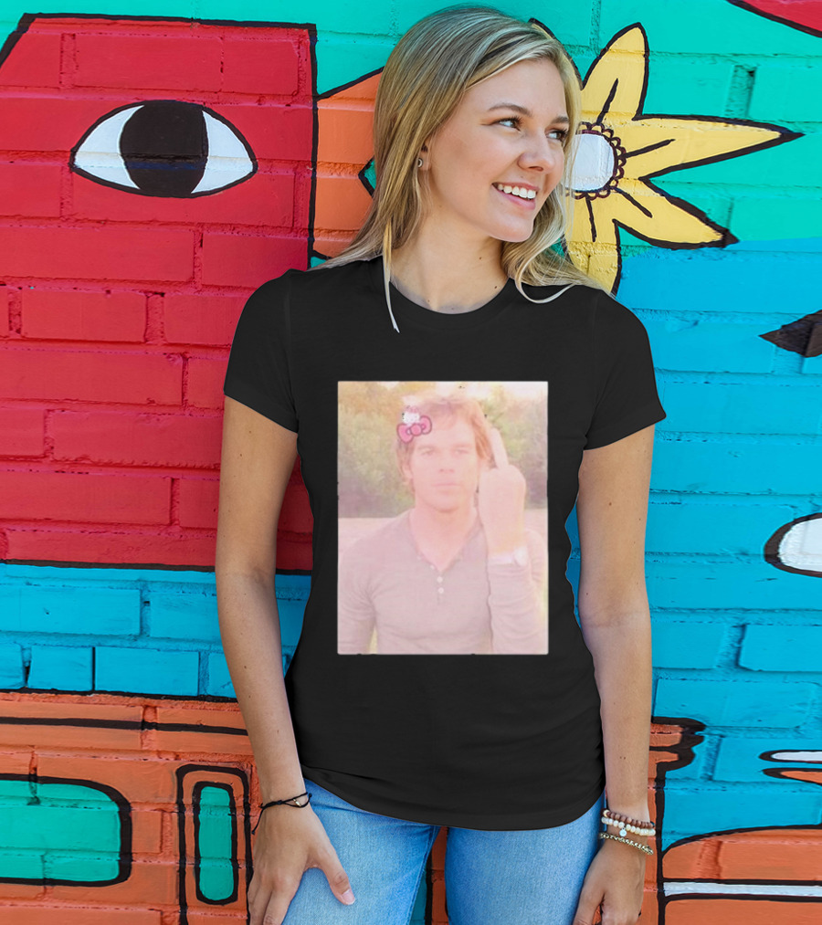 Dext Morgan Hello Kitty Coquette Bow Gesture T-Shirt