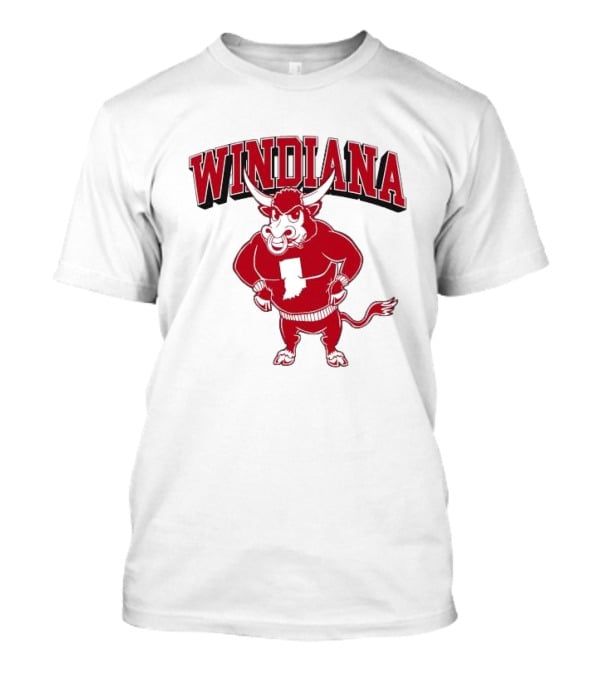 Windiana Red Bull Indiana State Outline T-Shirt