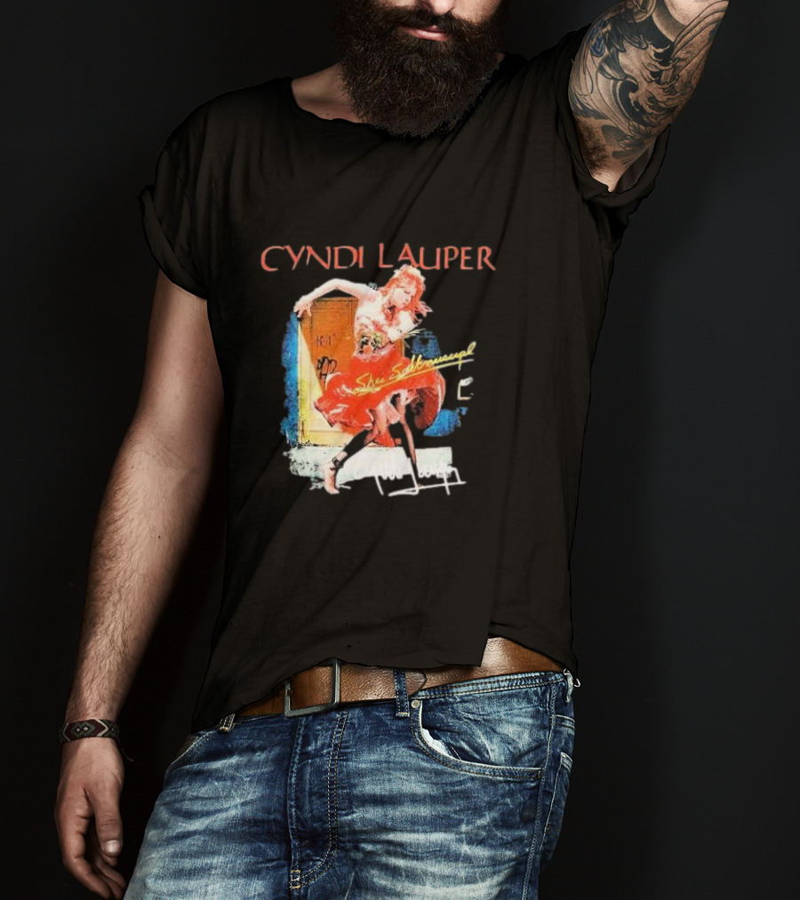Cyndi Lauper She's So Unusual Retro Album T-Shirt