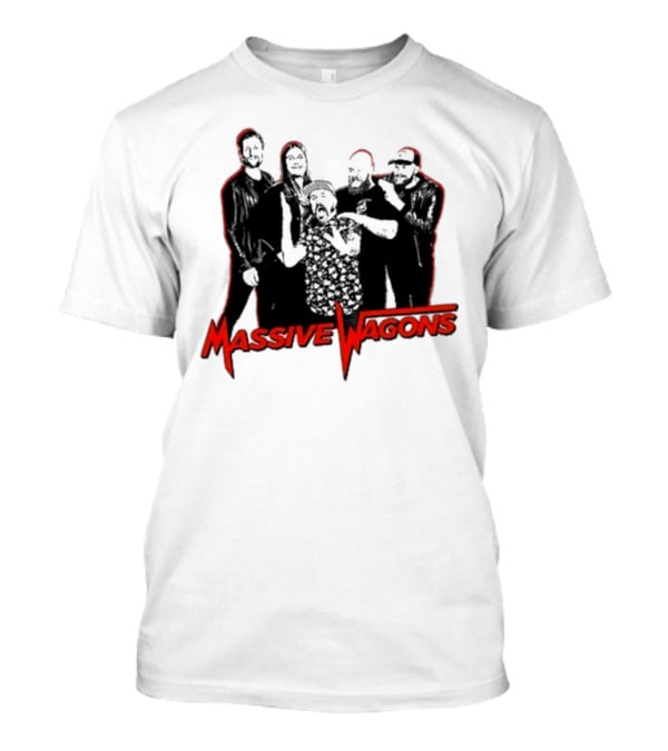 Massive Wagons Band Graphic Red And Black T-Shirt