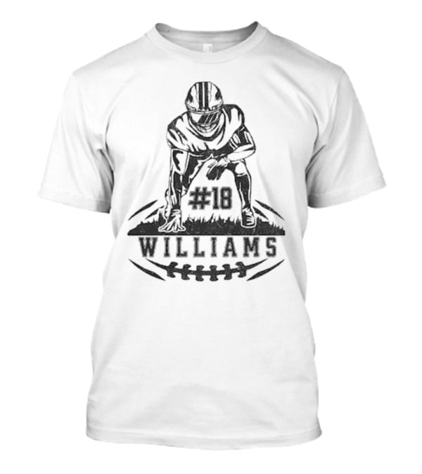 Williams #18 Personalized Football Player T-Shirt