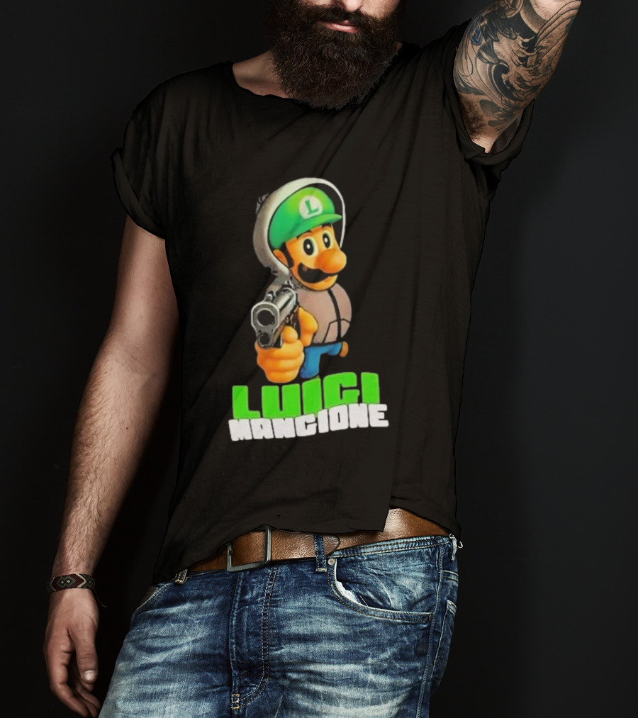 Luigi Mangione Luigi With Gun Iconic Image T-Shirt