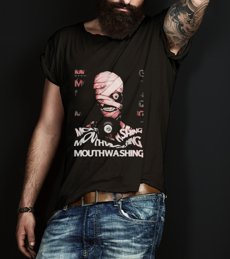 Mouthwashing Horror Game Glitch Masked Figure T-Shirt