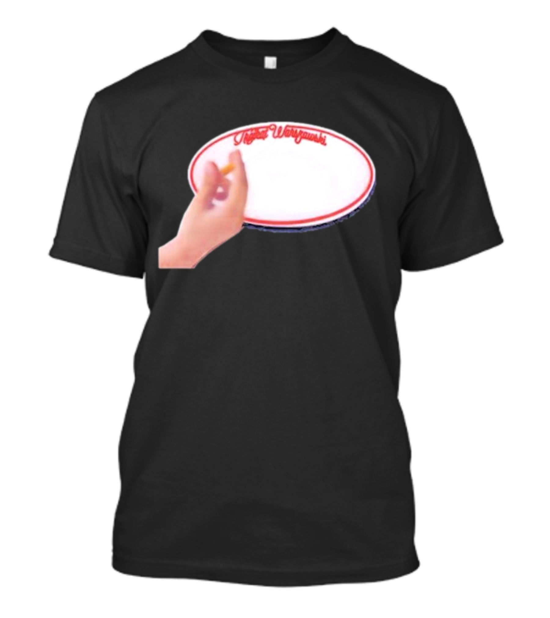 Trójkąt Warszawski White Plate With Hand And Cigarette T-Shirt