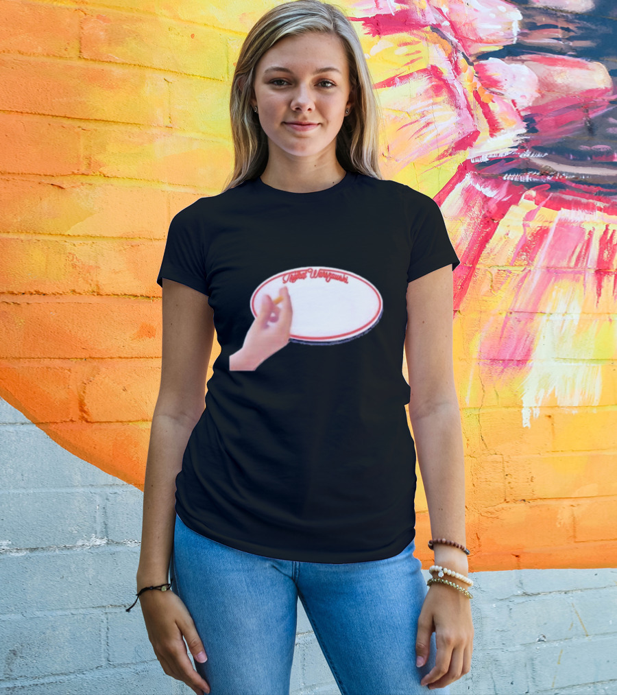 Trójkąt Warszawski White Plate With Hand And Cigarette T-Shirt