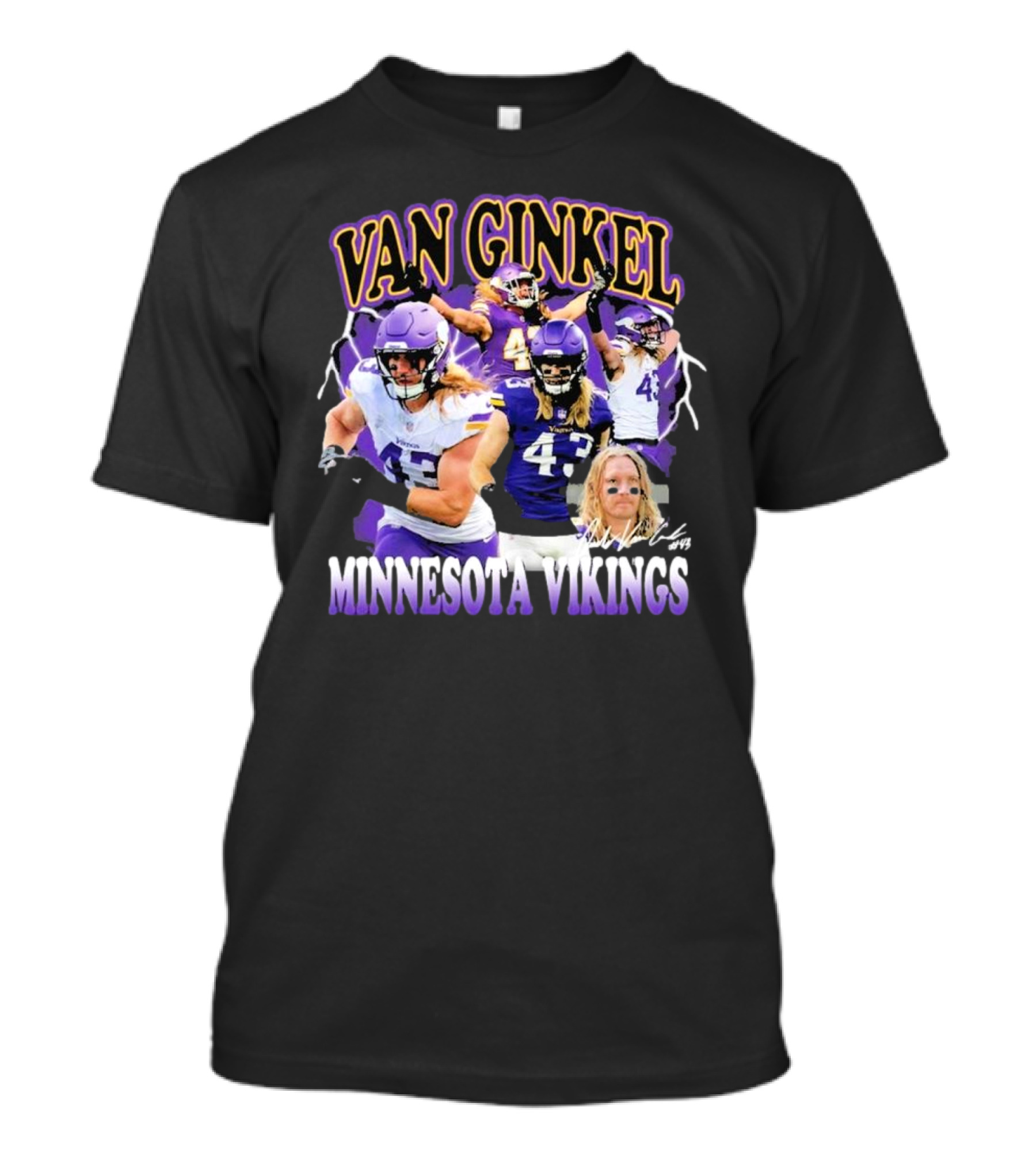 Van Ginkel Minnesota Vikings Football Player T-Shirt