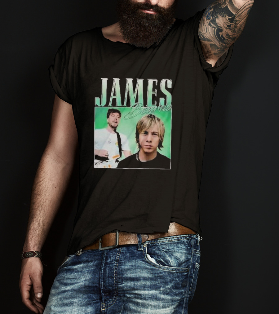 James Bourne Duo Musical Tribute Green Background T-Shirt