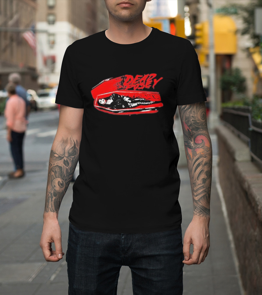 Dead Posey Coffin Red And Black Rock T-Shirt