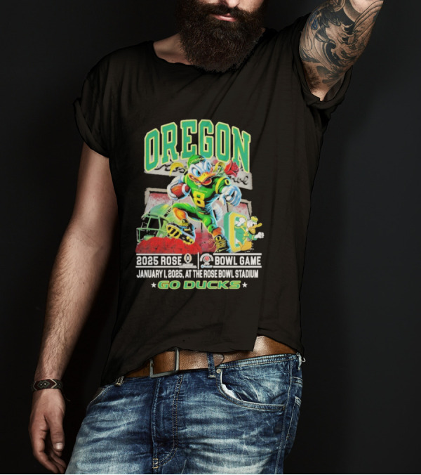 Oregon 2025 Rose Bowl Game January 1 At Rose Bowl Stadium Go Ducks T-Shirt