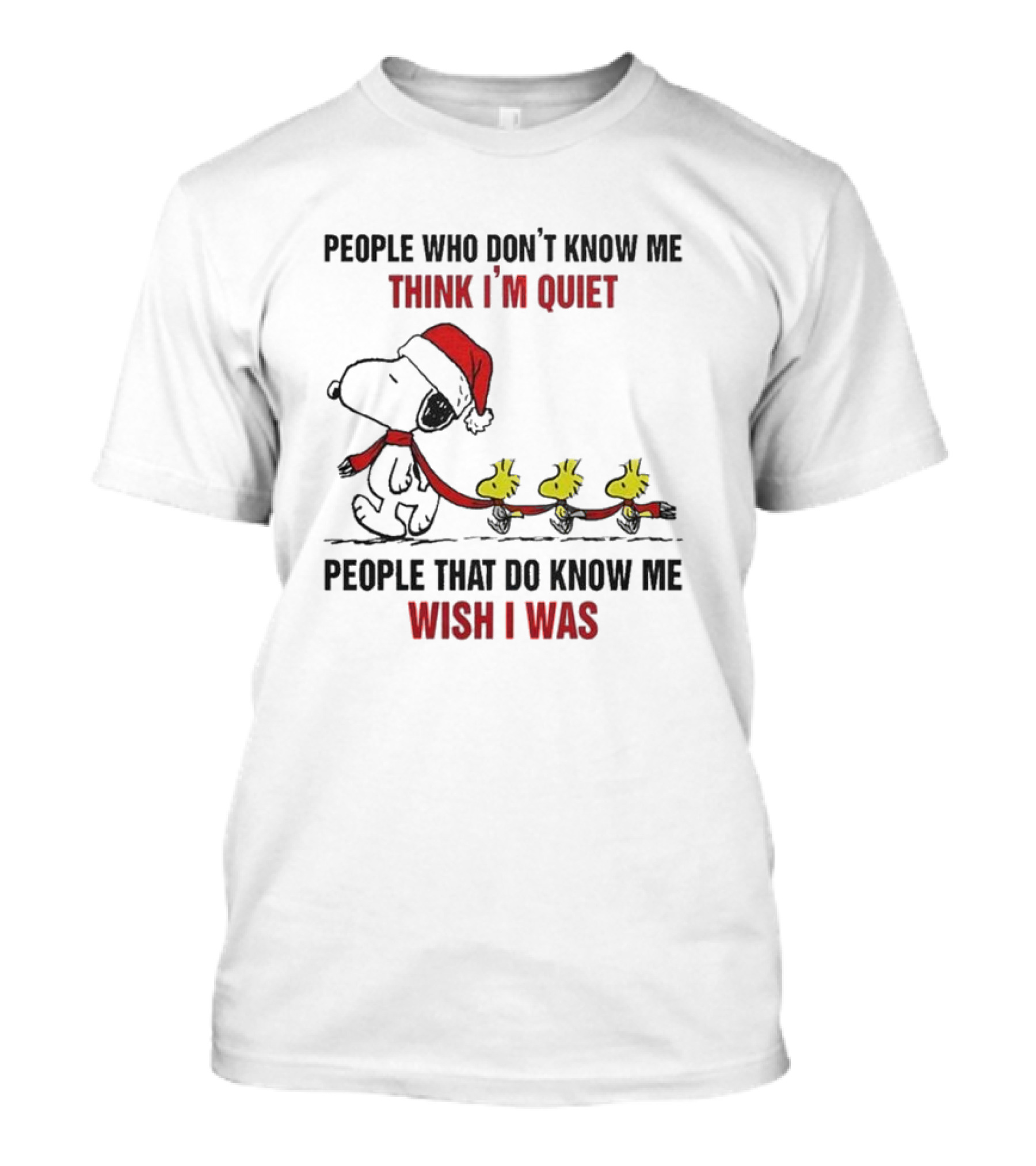 Snoopy Christmas People Who Don’t Know Me Think I'm Quiet People That Do Know Me Wish I Was T-Shirt