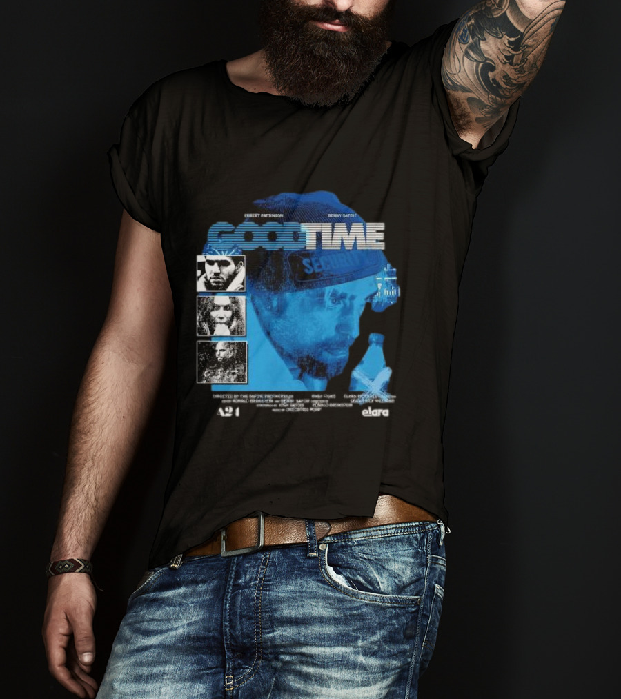Robert Pattinson Benny Safdie Good Time A24 Elara Film T-Shirt