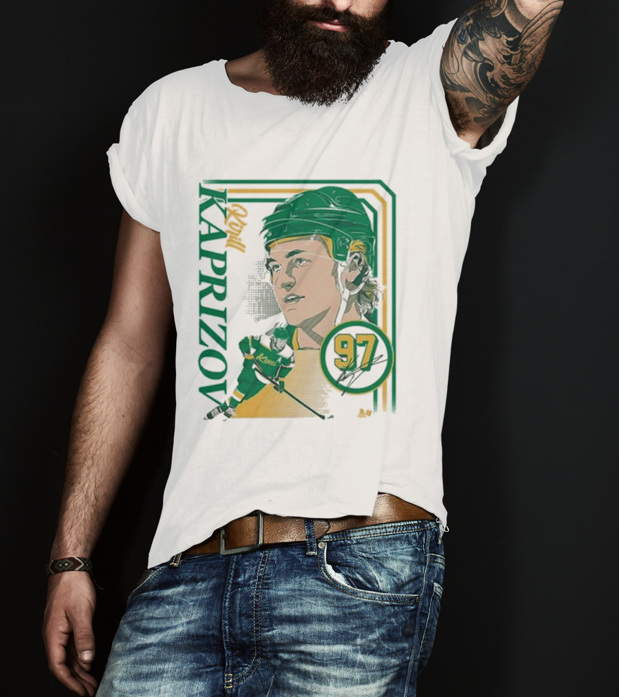 Kirill Kaprizov 97 Iconic Collage Frame T-Shirt