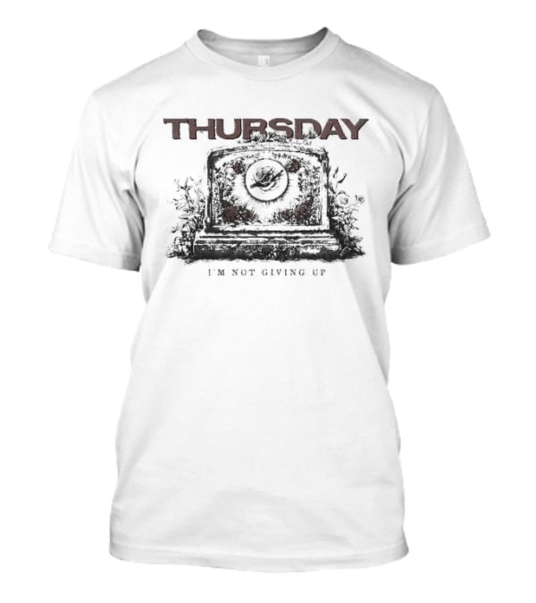 Thursday I'm Not Giving Up Gravestone Red Roses Khaki T-Shirt