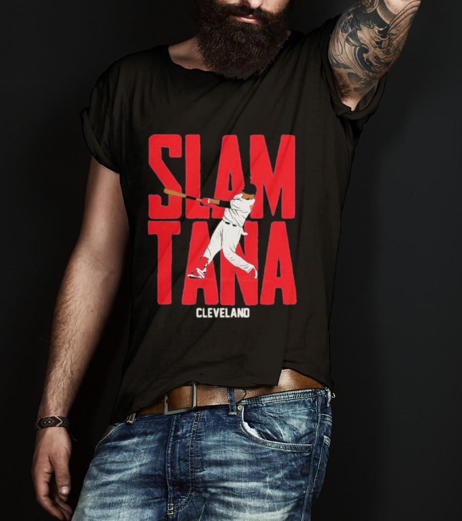 Carlos Santana Cleveland Baseball Slamtana Player T-Shirt