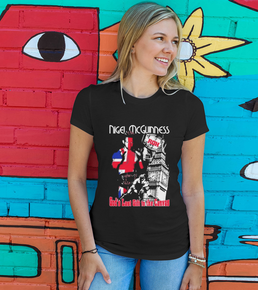 Nigel McGuinness ROH God's Last Gift To The Canvas Union Jack Big Ben T-Shirt