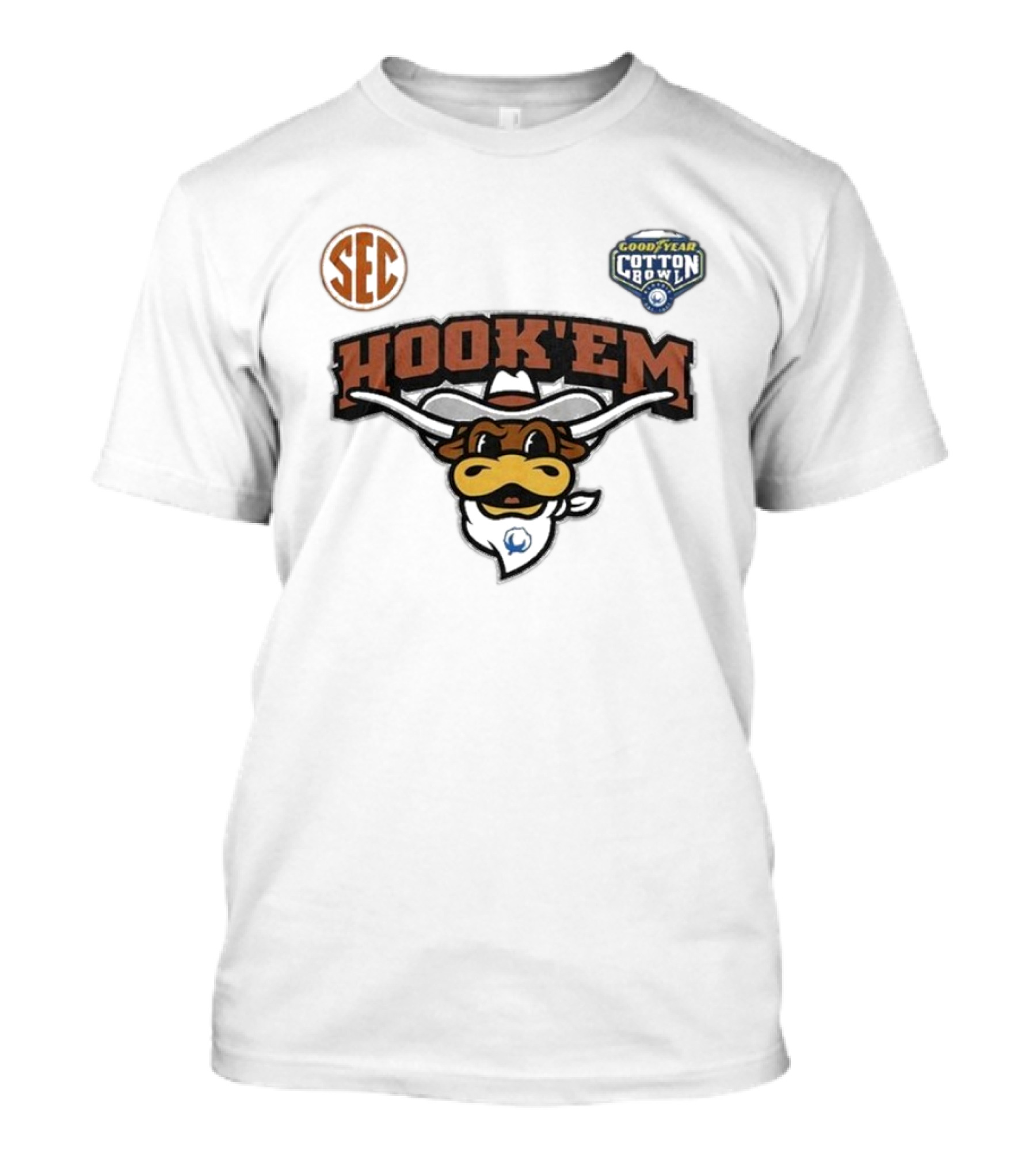 SEC Hook 'Em Texas Longhorns Goodyear Cotton Bowl 2025 T-Shirt