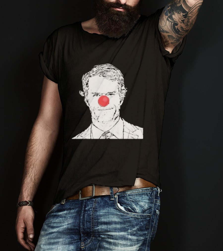 Bleed Philly Greg Olsen Clown Portrait With Red Nose T-Shirt