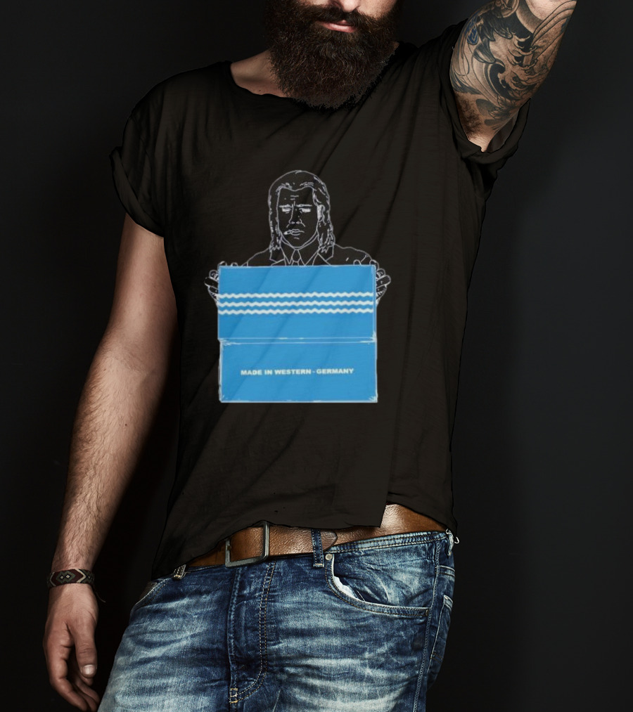 Made In Western Germany Pulp Fiction Blue Box Holder T-Shirt