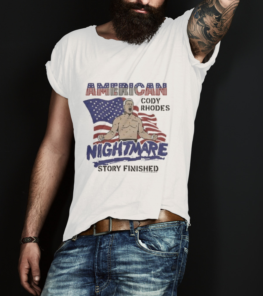 Cody Rhodes American Nightmare Story Finished USA Flag T-Shirt