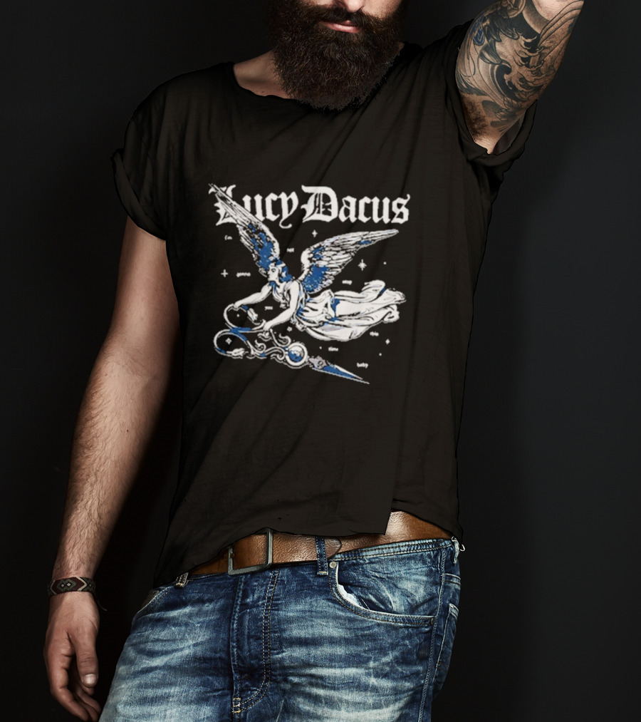 Lucy Dacus Angel Wings Holding Scissors T-Shirt