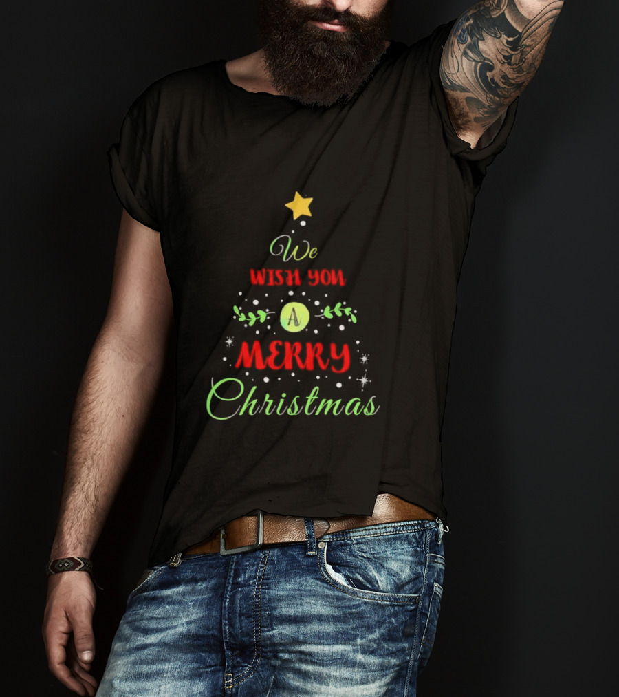 We Wish You A Merry Christmas Tree T-Shirt