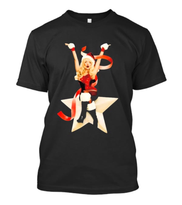 Sabrina Carpenter Santa Star Festive Decor T-Shirt