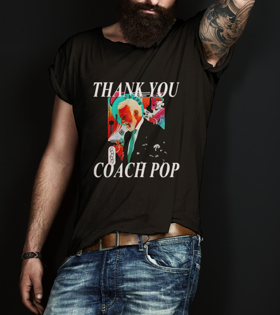 Thank You Coach Pop San Antonio Spurs Gregg Popovich Celebration T-Shirt