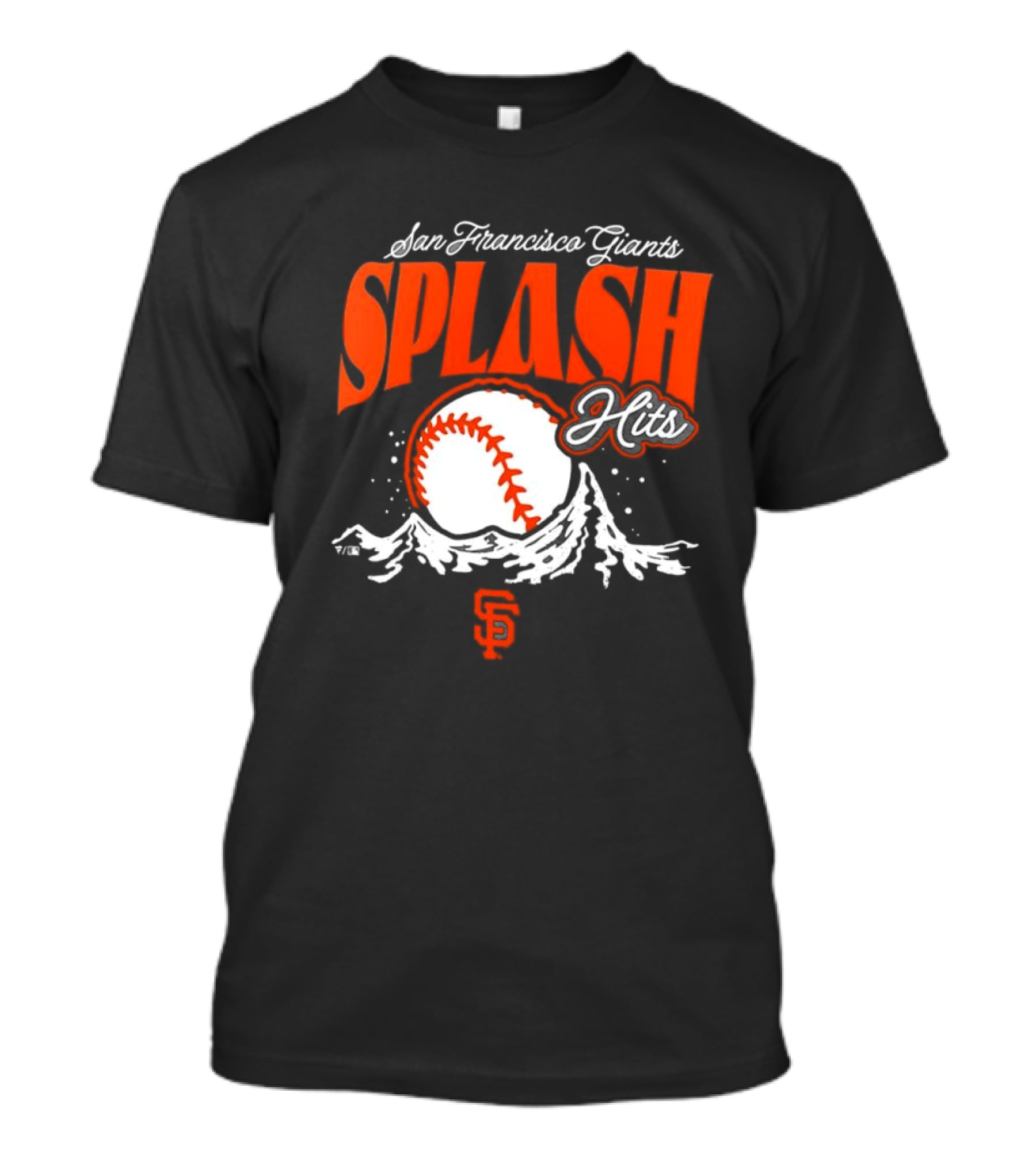 San Francisco Giants Splash Hits Baseball Waves And Number 9 T-Shirt