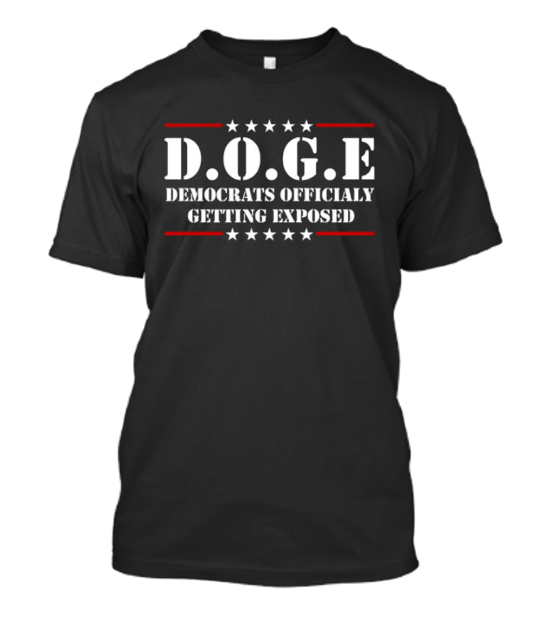 D.O.G.E Democrats Officially Getting Exposed Stars And Stripes T-Shirt