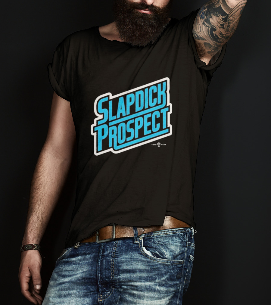 Slapdick Prospect Blue Bold Text T-Shirt
