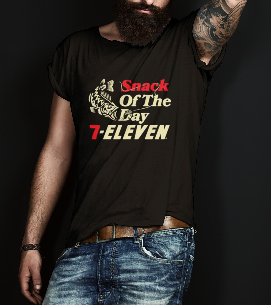 Snack Of The Day Fish Graphic 7-Eleven T-Shirt