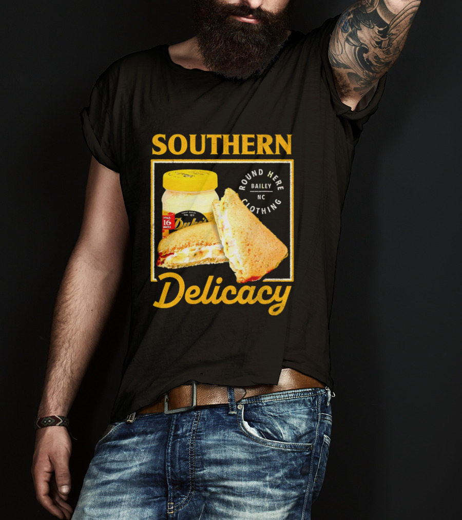 Southern Delicacy Duke's Mayo Round Here Bailey NC Clothing T-Shirt