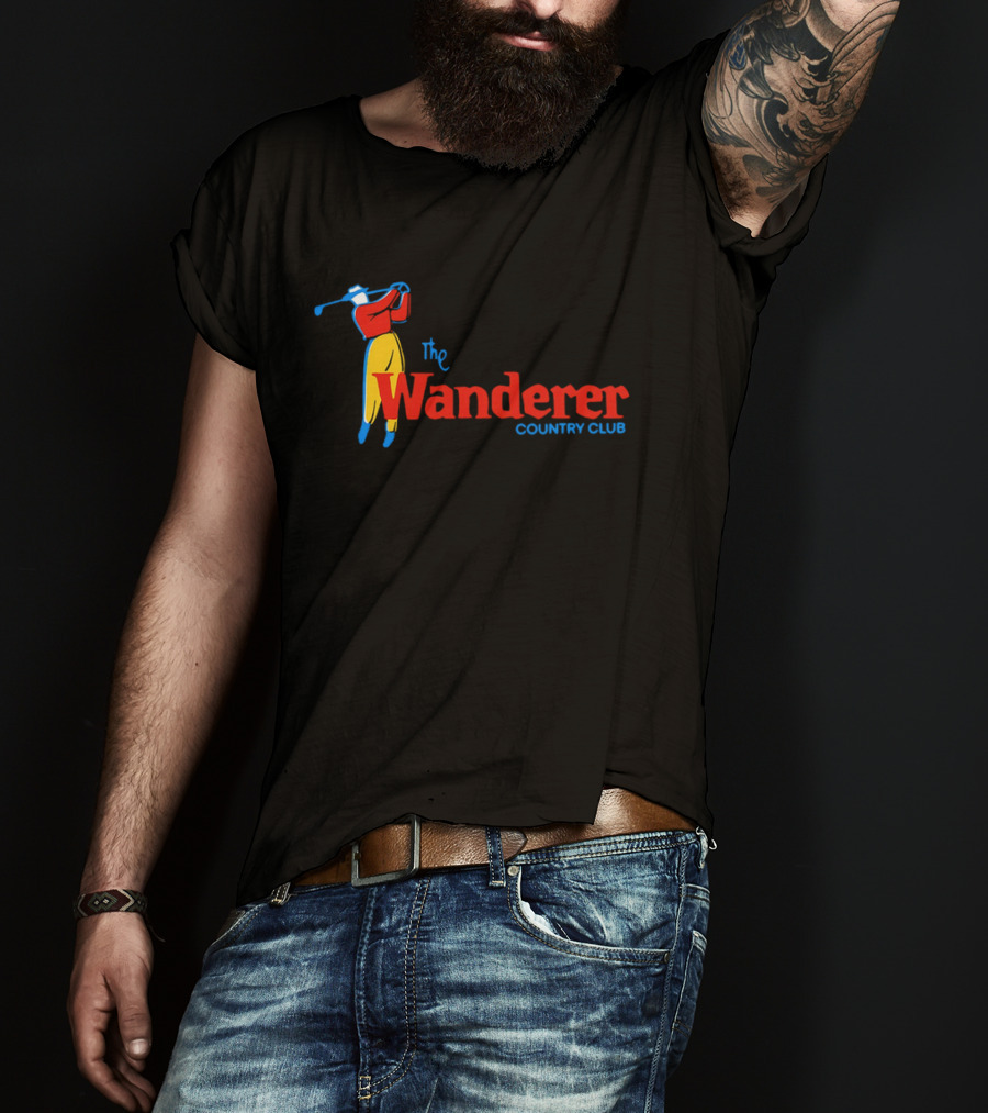 The Wanderer Country Club Golfer Swing Illustration T-Shirt
