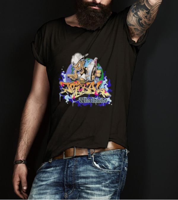 Tribal Gear Can 2 Spray Graffiti Worldwide T-Shirt