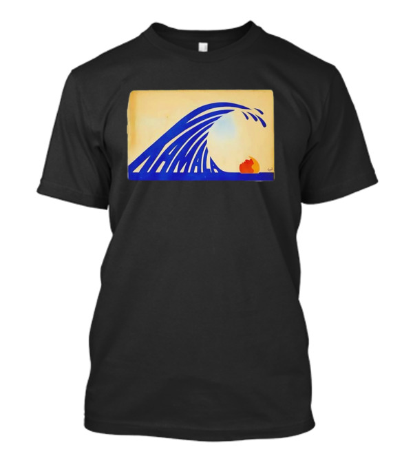 Kamala Wave Blue And Orange Graphic T-Shirt