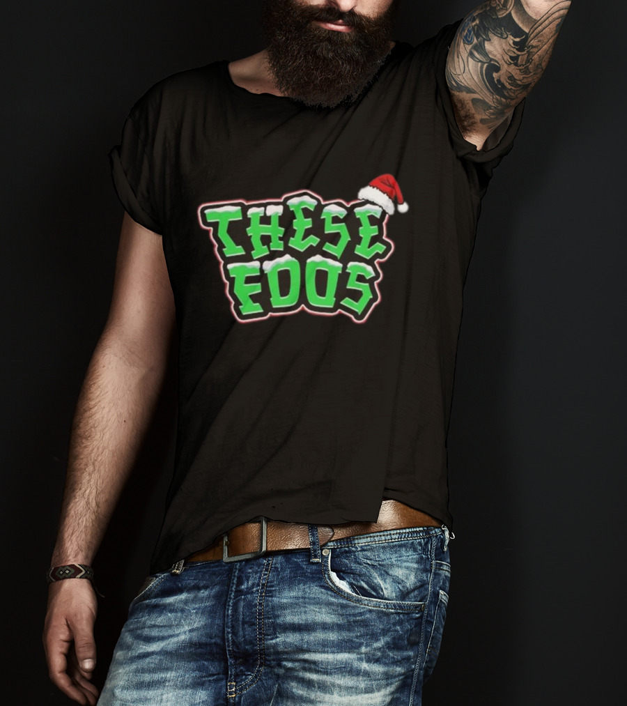 These Foos Santa Hat Christmas Spirit T-Shirt