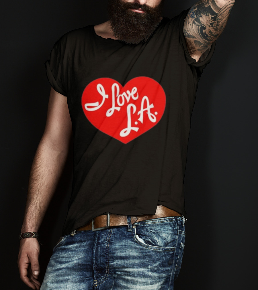 Tourist I Love LA Red Heart Icon T-Shirt