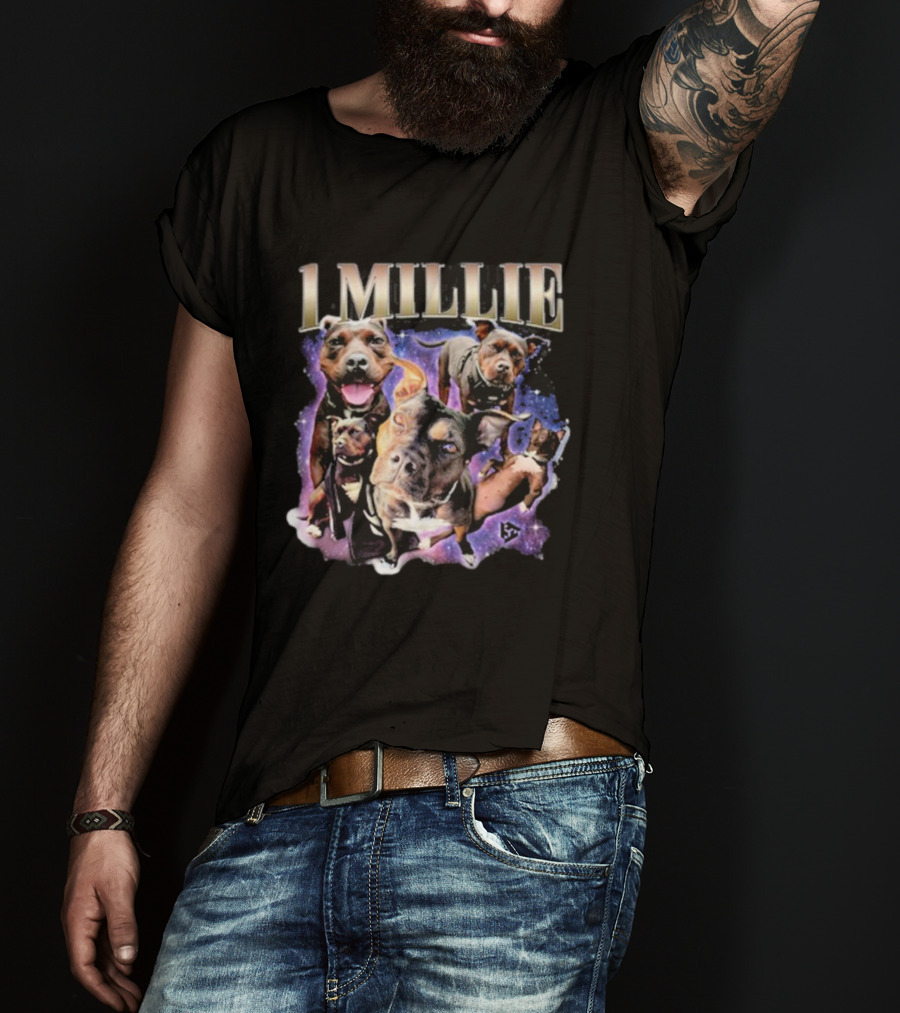 Trent The Traveler 1 Millie Dogs In Purple Cosmic Galaxy T-Shirt