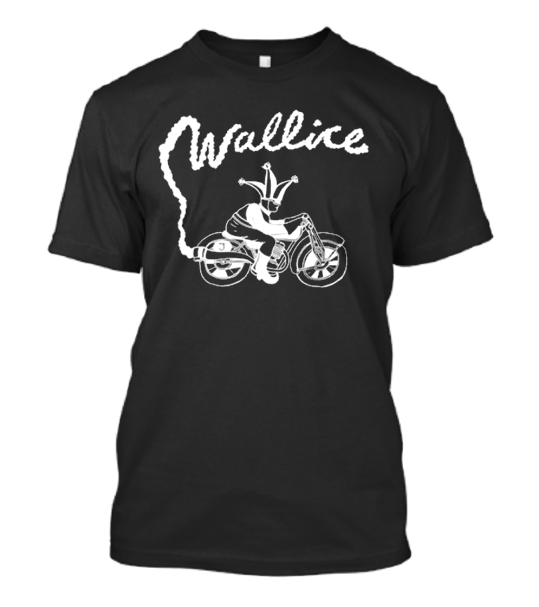 Wallice Clown On Motorcycle Illustration T-Shirt