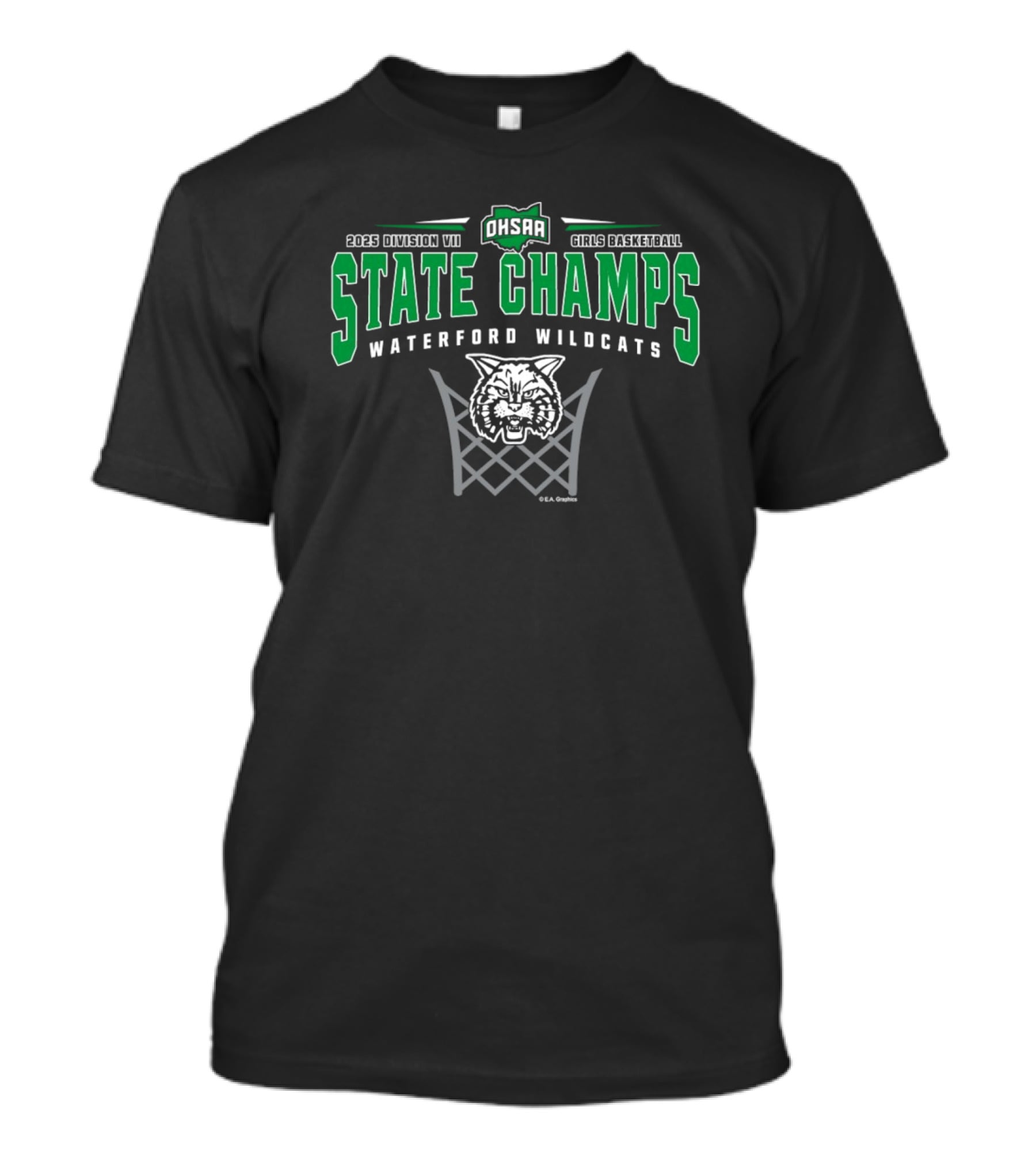 2025 Division VII State Champs Waterford Wildcats Girls Basketball T-Shirt