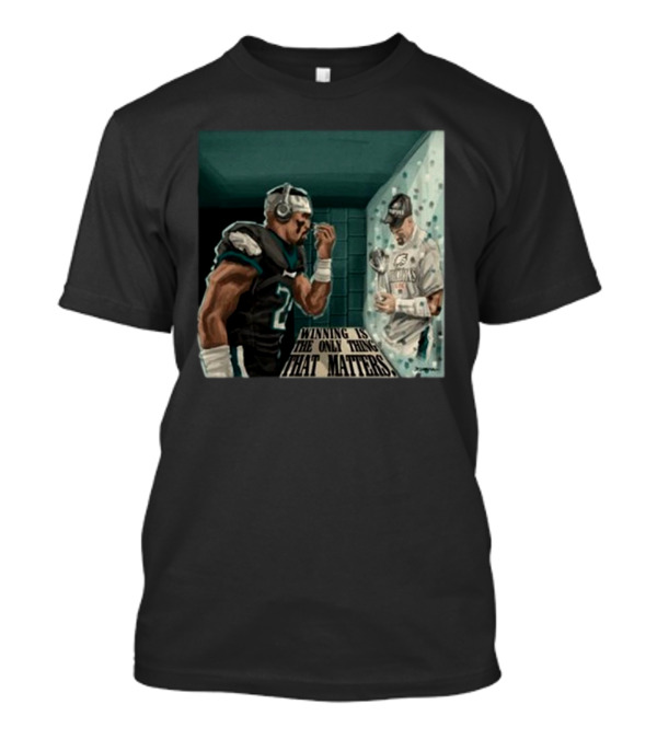 Winning Is The Only Thing That Matters Football Player Reflecting On Victory Trophy Moment T-Shirt