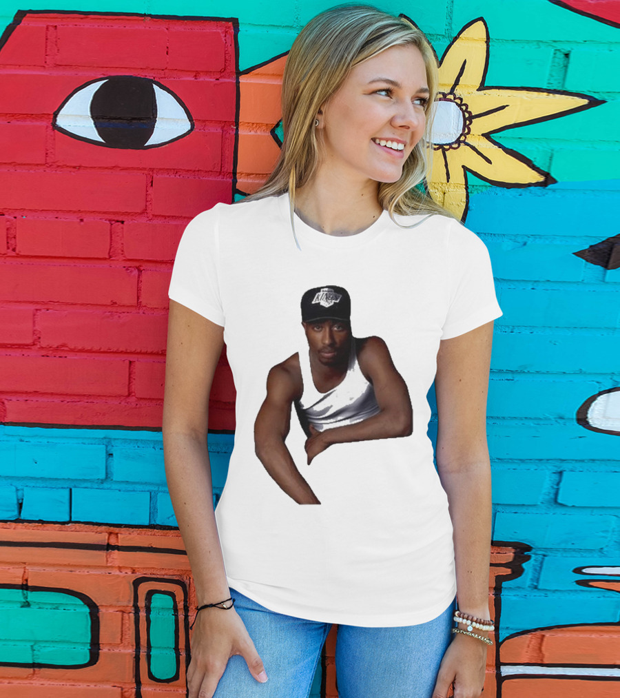 2PAC LA Kings Hat Image T-Shirt