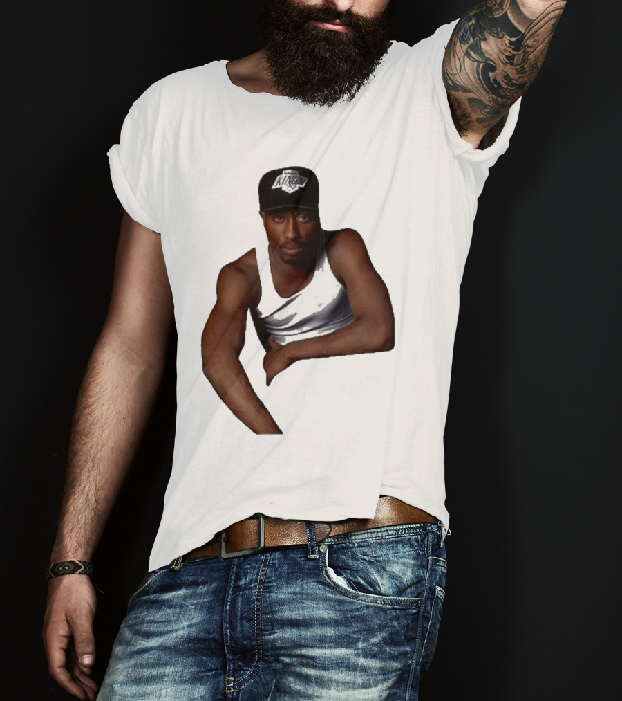2PAC LA Kings Hat Image T-Shirt