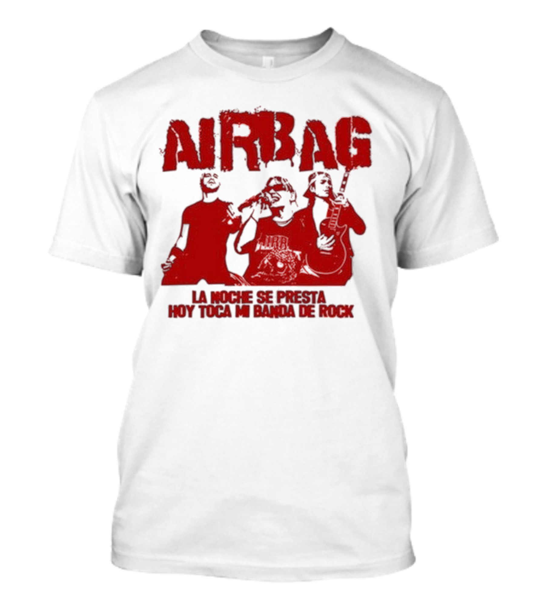 Airbag La Noche Se Presta Hoy Toca Mi Banda De Rock Silhouettes T-Shirt